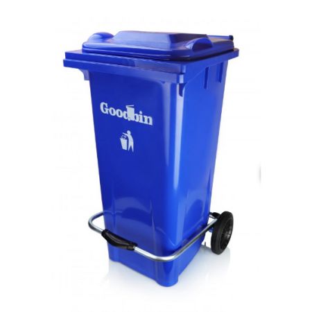 سطل زباله چرخ دار و پدال دار 240 لیتری گودبین پلاستیک 6172