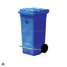 سطل زباله چرخ دار و پدال دار 100 لیتری ماهینی پلاستیک 8091