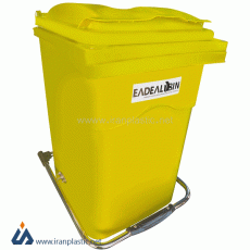 سطل زباله پدال فلزی 60 لیتری ایده آل پلاستیک