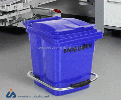 سطل زباله پدال فلزی 12 لیتری ایده آل پلاستیک 2070