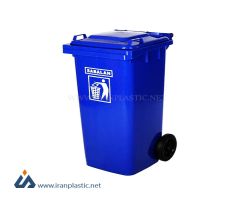 مخزن زباله سبلان پلاستیک 240 لیتری چرخ دار کد 201