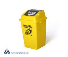 سطل زباله سبلان پلاستیک درب بادبزنی 70 لیتری کد 206