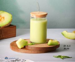 لیوان شیشه ای گرد اسموتی کارولین 301