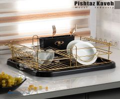 جاظرفی یک طبقه ویژه کاوه مشکی طلایی کد 355