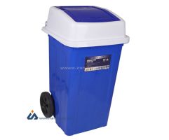 سطل زباله چرخ دار در بادبزنی 90 لیتری ماهینی