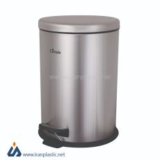 سطل زباله پدال دار تمام استیل 15 لیتری سرکوله
