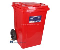 سطل زباله 90 لیتری چرخ دار ماهینی پلاستیک 837