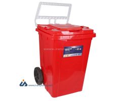 سطل زباله چرخ دار 70 لیتری ماهینی پلاستیک 836