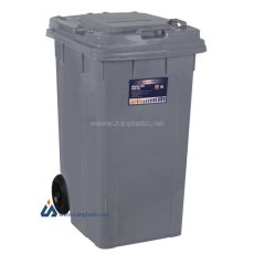 سطل 240 لیتری چرخ دار و پدال دار ماهینی پلاستیک